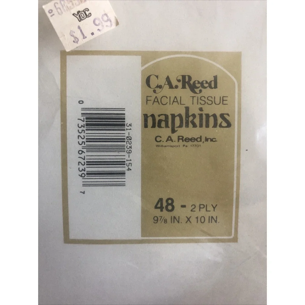 Vintage CA Reed Napkins 48 Count Christmas Poinsettia New Old Stock Made USA